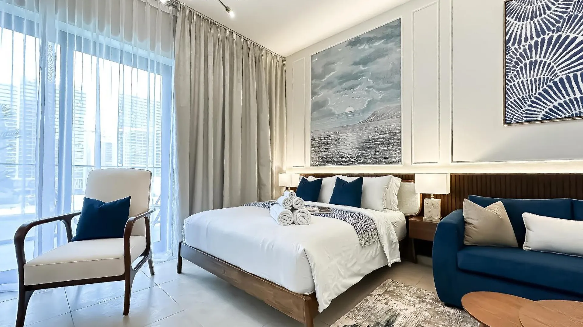 Trophy - Santorini Studio Burjkhalifa & Canal Views Sofa Bed Dubai