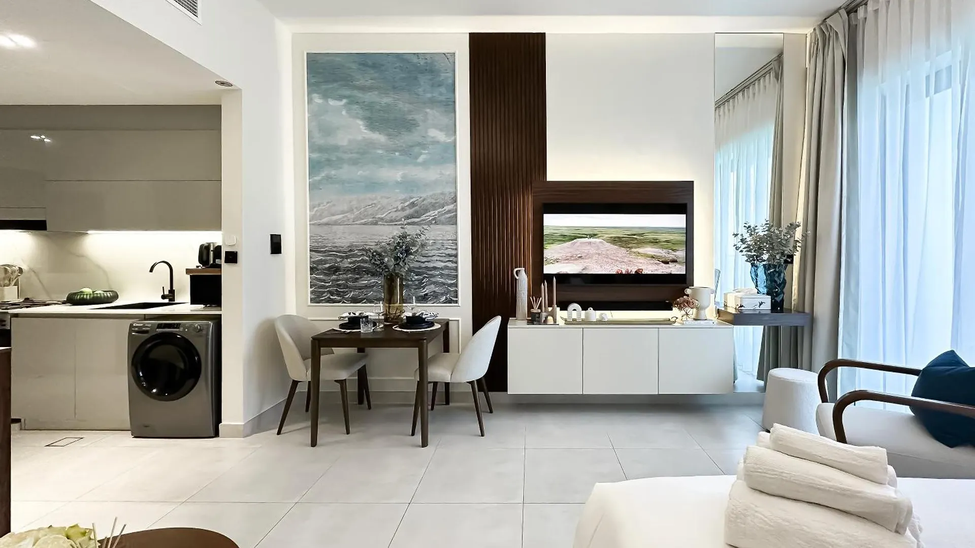 Apartment Trophy - Santorini Studio Burjkhalifa & Canal Views Sofa Bed Dubai United Arab Emirates