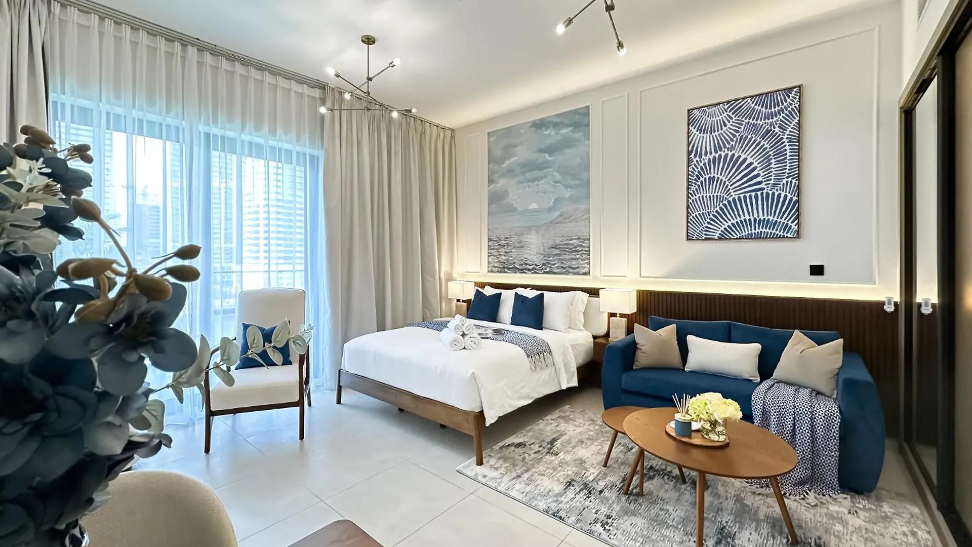 Appartamento Trophy - Santorini Studio Burjkhalifa & Canal Views Sofa Bed Dubai Emirati Arabi Uniti
