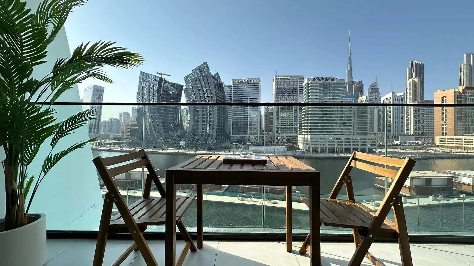 Trophy - Santorini Studio Burjkhalifa & Canal Views Sofa Bed Dubai Appartamento