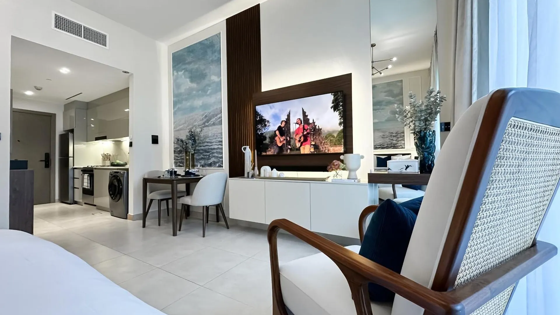 Trophy - Santorini Studio Burjkhalifa & Canal Views Sofa Bed Dubai Appartamento